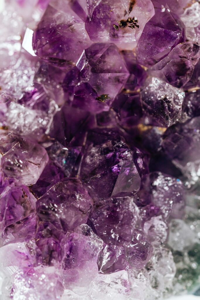 Amethyst crystal close-up product photo